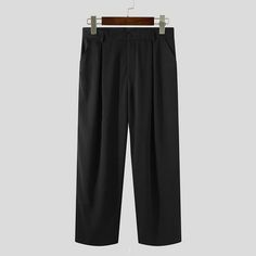 The Trousers is soft and comfortable. Size:S,M,L,XL,2XL,3XL,4XL,5XL Fabric Material:60%Rayon+36%Polyester+4%Spandex Suitable Type:Fit Style:Basics Occasion:Leisure Pattern:Solid color Thickness:Moderation Colour: Grey,Black Product Description:Men's spring and summer pants Package Included: 1 * Pants Gender: male.  Age Group: adult. Korean Streetwear Fashion, Joggers Streetwear, Mens Trousers Casual, Casual Pants Style, Trousers Men, Color Pants, Korean Streetwear, Solid Color Pants, Korean Fashion Casual