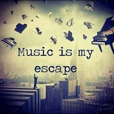 an instagram page for music is my escape, with the caption above it