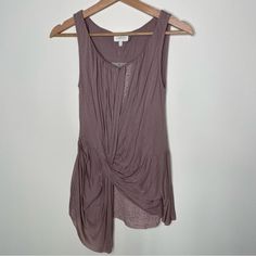 New With Tags! Anthropologie Deletta Tank, Size Xs. Mauve In Color, Asymmetrical With Multi Texture Pieces. Approx. Measurements- Pit To Pit- 12 Length- 25 Bundle And Save Purple Sleeveless Tank Top For Day Out, Fitted Mauve Summer Top, Fitted Mauve Top For Summer, Mauve Sleeveless Casual Top, Purple Sleeveless Top For Day Out, Sleeveless Purple Top For Day Out, Spring Drapey Top With Asymmetrical Hem, Drapey Tops With Asymmetrical Hem For Spring, Chic Fitted Mauve Tops