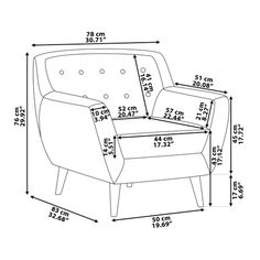 the measurements for a reclining chair