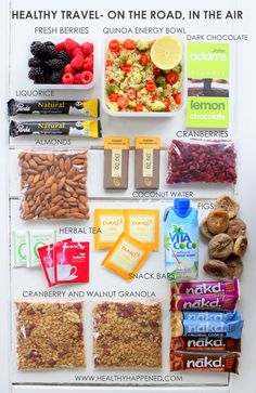 Healthy Travel Food, Healthy Travel Snacks, Healthier Snacks, Airplane Food, Plane Food, Travelling Ideas, Travel Airplane, Road Trip Food, Road Trip Snacks