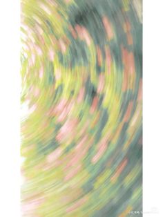 an abstract image of green and pink flowers