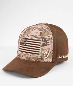 Ariat USA Flag Hat - Brown , Men's Camo Embroidered patch camo print snapback hat One size fits most. Apparel & Accessories > Clothing Accessories > Hats Flag Hat, Hat For Man, Camo Print, Usa Flag, Gentleman Style, Snapback Hats, Embroidered Patches, Hats For Men, Apparel Accessories