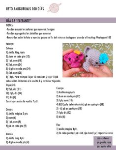 the instructions for how to crochet an amigurs teddy bear in spanish