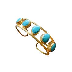 Elegant Turquoise Cuff Bracelet With Natural Stones, Turquoise Jewelry Gold, Royal Dresses, Turquoise Cuff, Turquoise Stones, Turquoise Stone, Bezel Setting, Mother Daughter, Cuff Bracelet