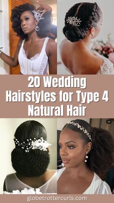 When it comes to wedding hairstyles for black brides, there are countless alternatives. Every bride can look stunning in an updo or sport a sleek, contemporary bob. This page will give you ideas and assist you in finding the ideal wedding hairstyle, whether you're going for a traditional or modern look. Enjoy this list of 20 natural hairstyles for brides! Wedding Hairstyles For Afro Hair, Afro Hair Bridal Hairstyles, Natural Updos For Black Women Wedding, Wedding Hair Afro Bridal Hairstyles, Natural Hair Styles Wedding Black Brides, Wedding Hairstyles For Natural Hair Black Bride Bridal Style Updo, Natural Hairstyles For Wedding Black, Natural Hairstyles For Bride, Natural Hairstyles Bride