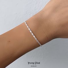 Product Details + Care - 14k White Gold Plated - 1 Bracelet - Wipe Clean 6.9” Length Made In Italy Photos Pretty Bird Usa Llc 2023 Ig @Prettybird_usa Www.Prettybirdjewelry.Com Gift White Chain Bracelet With Solid Link Construction, White Chain Bracelet With Solid Links As Gift, Formal Silver Paperclip Bracelet, Tarnish Resistant, Silver Tarnish Resistant Paperclip Bracelet For Formal Occasions, Formal Silver Paperclip Bracelet Tarnish Resistant, Classic White Chain Bracelet For Everyday, Minimalist White Figaro Chain Jewelry, Classic White Chain Bracelet With Solid Links, Classic White Link Bracelets