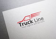 a truck line logo is shown on a white paper