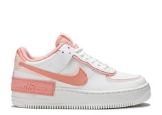 Wmns Air Force 1 Shadow 'Washed Coral' - Nike - CJ1641 101 - summit white/washed coral/summit white/pink quartz | Flight Club Nike Air Force 1 Shadow, Air Force 1 Shadow, Nike Neon, Flight Club, Shoe Wishlist, Cute Nike Shoes, Fresh Shoes, Pink Nike, Odense