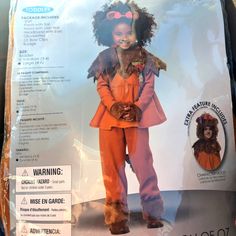 a package with an image of a child in costume