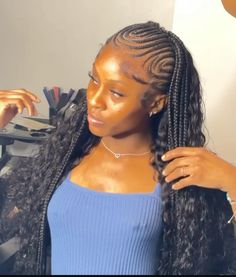 Girl Maintenance, Bohemian Braided Hair, Half Cornrows, Boho Braided Hairstyles, Cornrows Braids For Black Women, Prom Couples, African Hair Braiding Styles, Box Braids Hairstyles For Black Women