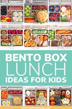 the bento box lunch ideas for kids are easy to make, and so much fun