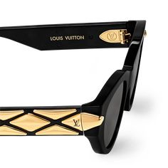 LOUIS VUITTON® - Lv Malletage Cat Eye Sunglasses - Black High End Sunglasses, Lv Sunglasses Women, Sunglasses Louis Vuitton, Lv Sunglasses, Pretty Sunglasses, Louis Vuitton Women, Classic Feminine, Louis Vuitton Sunglasses, Black Cat Eye Sunglasses