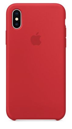 the back and side view of an iphone xr case with red plastic material, on a white background