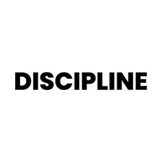 the word discipline written in black on a white background