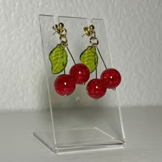 not mine Cherry Accessories, Top Earrings, Earrings Outfit, Fruit Jewelry, Earrings Handmade Dangle, Cheryl Blossom