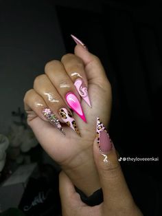 Rod Wave Concert Nail Ideas, Polygel Ideas, Valentines Content, Long Things, Tropical Nails, Baddie Nails, Nail Idea, Money And Happiness, Pretty Acrylic Nails