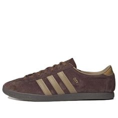 adidas Originals City Shoes 'Brown Beige' GY7359 Brown Adidas Sneakers With Branded Insole, Brown Adidas Sneakers With Rubber Sole, Brown Adidas Sneakers With Logo, Brown Leather Adidas Sneakers, Brown Sneakers With Three Stripes And Round Toe, Brown Sneakers With Three Stripes Branding, Brown Adidas Low-top Sneakers, Brown High-top Adidas Sneakers, Brown Low-top Adidas Sneakers