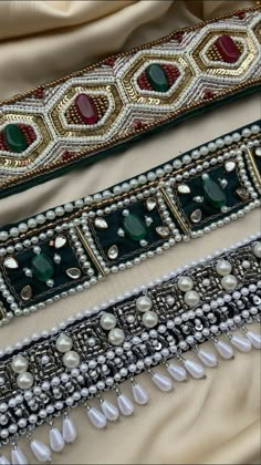 Khatli Work Belt Design, Handwork Belt Design, Embroidery Belt Design, Hip Belt Designs, Embroidery Symbols, Embroidered Belts, Quotes Embroidery, Hoops Embroidery