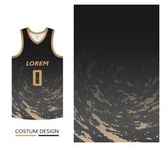 a basketball jersey with the number 0 on it and an image of waves in the background