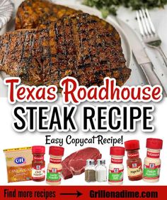 the texas roadhouse steak recipe is shown