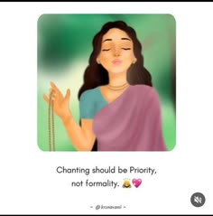 an image of a woman with her eyes closed and the caption that reads, chatting should be priority, not formally