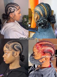 Wine Red Hair, Braided Hairstyles For Teens, Sleek Ponytail Hairstyles, Quick Natural Hair Styles, Cool Braid Hairstyles, Braided Cornrow Hairstyles