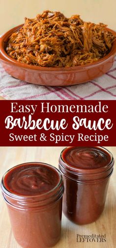 homemade barbecue sauce with sweet and spicy recipe