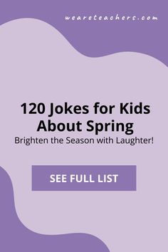 120 Jokes for Kids about Spring, spring dad jokes, spring pun jokes Spring Jokes, Weather Jokes, Lunchbox Jokes, Spring Ahead, Spring Kids, Spring Weather, Jokes For Kids