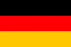 the flag of germany is shown in red, yellow and black colors with an orange stripe