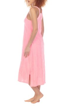 Tonal patterns kick up the cuteness of a midi nightgown crafted from soft French terry. 39 1/2" length Slips on over head Scoop neck Sleeveless, with cutaway shoulders 75% polyester, 25% cotton Machine wash, dry flat Imported Easy Does It, Honeydew, Night Gown, French Terry, Scoop Neck, Slip On, Nordstrom, Size Medium, Pattern