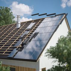 solar panels on the roof of a house