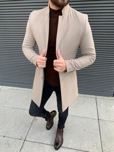 Costume Beige Homme, Costume Beige, Best Casual Shirts, Wool Long Coat, Prince Coat, Long Coat Men, Slim Fit Coat, Mode Costume, Winter Outwear