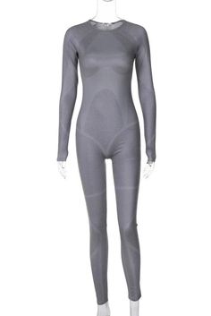 43731283050540|43731283083308|43731283116076 Sports Jumpsuit, Broadcloth Fabric, Spandex Fabric, Skirt Length, Sleek Design, Gray Color, Tights, Jumpsuit, Sleeve Length