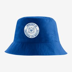 From the sidelines to the sidewalk, this UCLA bucket hat puts your Bruins pride above all. Soft cotton with a 360-degree brim has you covered while you cheer on your team. Casual Adjustable Bucket Hat For Sports Events, Adjustable Casual Bucket Hat For Sports Events, Blue Sports Bucket Hat, Blue Bucket Hat For Sports, Curved Brim Bucket Hat, Nike Azul, From The Sidelines, Ucla Bruins, College Sports