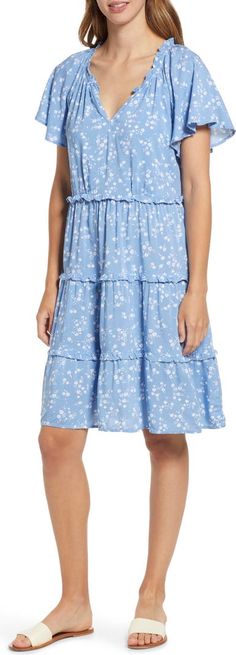 beachlunchlounge Women's Camila Floral Flutter Sleeve Dress | Nordstrom Cute Outfits For Teachers, Cute Teacher Outfits, Italy Summer, Teacher Outfits, Flutter Sleeve Dress, Dress Cover, Summer 2023, Tiered Dress, Nordstrom Dresses