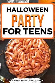 halloween party forteens with text overlay