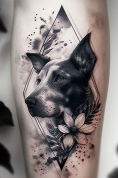 Honoring your furry friend: Dog Memorial Tattoo Ideas Memorial Tattoo For Dog Ideas, Dog Memory Tattoo Ideas, Tattoo Of Dog Memory, Dog Portrait Tattoos, In Memory Dog Tattoo, Dogs Tattoo Design, Dog Rescue Tattoo, Dog Tattoos Memorial, Tattoo Ideas Dog In Memory Of