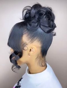 Natural Updo Hairstyles For Black Women Wedding, Wedding Pinup Hairstyles For Black Women, Crimp Ponytail, Black Hair Updo Hairstyles Up Dos, Natural Hair Updo Short, Black Bridesmaids Hairstyles, Black Women Updo Hairstyles, Hair Braid Patterns, Hair Weave