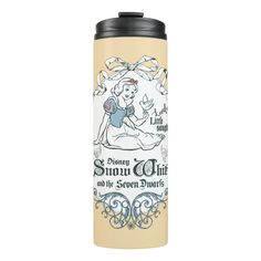 the disney and snow white water bottle is shown