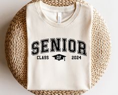 Senior Shirt Ideas 2024 Trendy, Graduation Shirt Designs, Senior Shirt Ideas, Senior Sweater, Senior Year Things, Senior Class Shirts, Senior Year Fun, Class Board, Senior Jackets