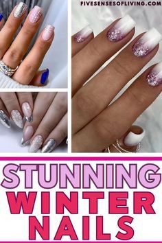 Winter Wonderland Nails, Wonderland Nails, Plaid Nail Designs, Holiday Nails Winter, Snowflake Nail Art, Different Nail Designs, Winter Nails Acrylic