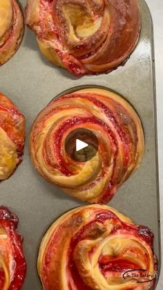 freshly baked pastries on a baking sheet ready to be eaten