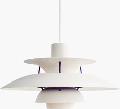 a large white light hanging from a ceiling