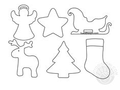 paper cut outs with christmas decorations and stockings