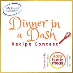 We know so many of our readers are looking for new, delicious ways to make Dinner in a Dash that's why we've teamed up with our friends at https://www.easyhomemeals.com/ to search America for your easy-to-make and totally delicious family recipes! Plus, if your recipe is selected, you could win big! Meals That Freeze Well, Freeze Ahead Meals, Mr Food, Dash Recipe, Freezer Cooking Recipes, Freezable Meals, Make Ahead Freezer Meals, Healthy Freezer Meals, Kitchen Dinner