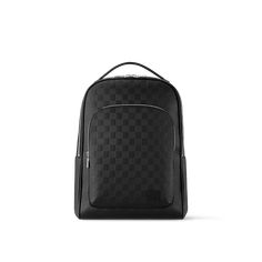 Avenue Backpack Damier Infini Leather - Men - Bags | LOUIS VUITTON ® Luxury Black Leather Rectangular Backpack, Luxury Black Standard Backpack, Luxury Black Backpack, Luxury Black Leather Backpack For Travel, Modern Black Backpack, Designer Black Leather Rectangular Backpack, Designer Black Rectangular Leather Backpack, Black Rectangular Backpack For Business Trips, Black Business Backpack Luggage