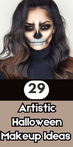 Elevate your costume with these artistic Halloween makeup ideas that are sure to impress! From detailed sugar skulls and hauntingly beautiful skeletons to eerie vampires and otherworldly creatures, these makeup designs will take your look to the next level. Experiment with bold colors, intricate face paint, or even 3D effects like faux scars and glittery accents to create a mesmerizing transformation. Whether you’re going for spooky or glamorous, these makeup ideas will make you the star of the night! Cracked Face Makeup, Colorful Skull Makeup, Scar Face Paint, Simple Witch Makeup, Vampire Face Paint, Sugar Skull Halloween Makeup, Skeleton Face Makeup, Otherworldly Creatures, Haunted House Makeup