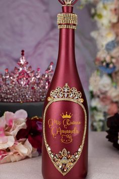 Celebrate in style with this beautiful Burgundy Quinceañera bottle featuring a charming Kitty design. Ideal for adding a personal touch to your special day, this bottle makes a lovely keepsake or gift. Burgundy quinceañera, quinceañera bottle, kitty design, quinceañera decoration, quinceañera gift, quinceañera keepsake, wedding bottle, party decoration, unique quinceañera gifts, special occasion bottle