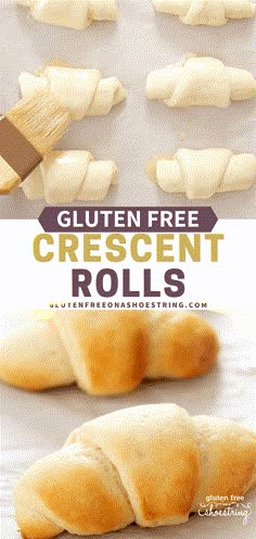 the gluten free crescent rolls are ready to be baked in the oven and eaten